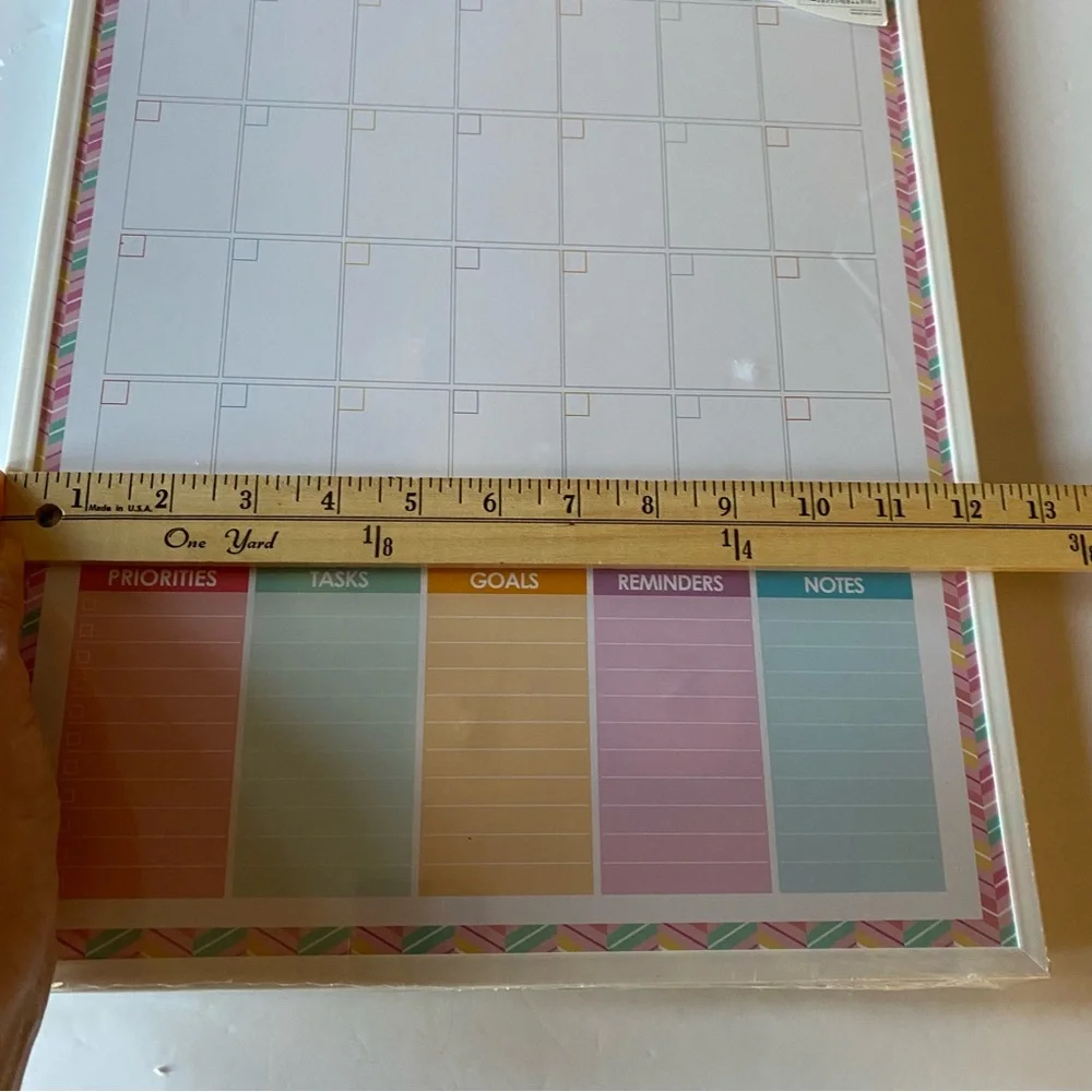 Organizational Dry Erase Monthly Planner Board. 18x12.5